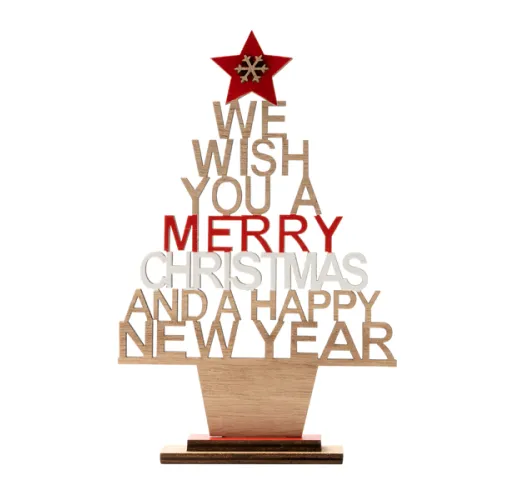 ARBOL NAVIDEÑO TINSEL MADERA