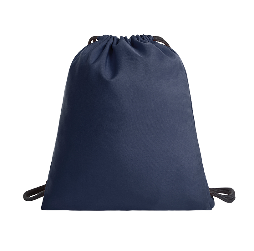 navy HALFAR® drawstring bag CARE