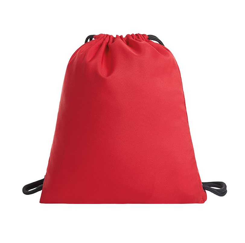red HALFAR® drawstring bag CARE