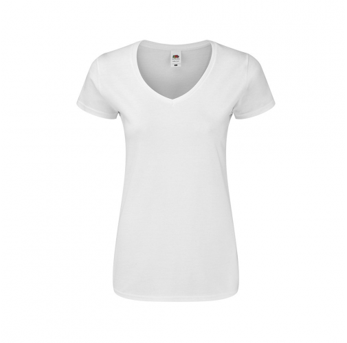 white Camiseta Mujer Blanca Iconic V-Neck