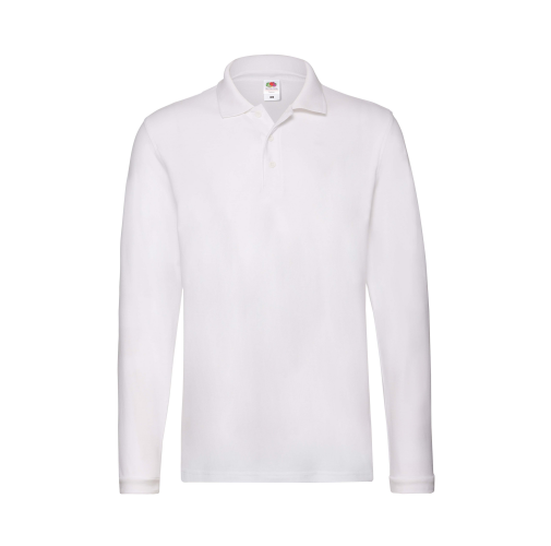 white Polo Adulto Premium Long Sleeve