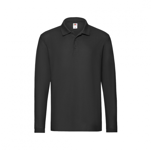 black Polo Adulto Premium Long Sleeve