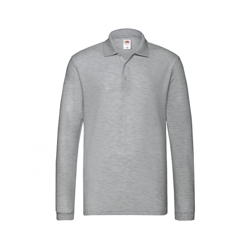 gray Polo Adulto Premium Long Sleeve
