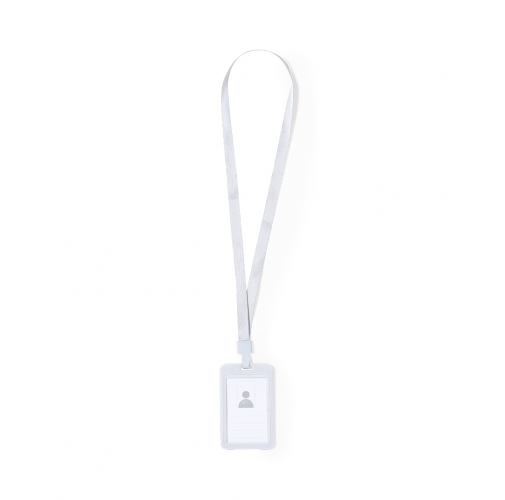 white Identificador Lanyard Fleck