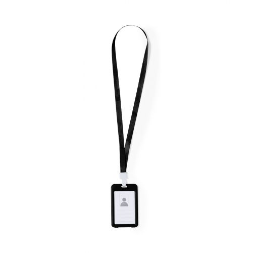 black Identificador Lanyard Fleck