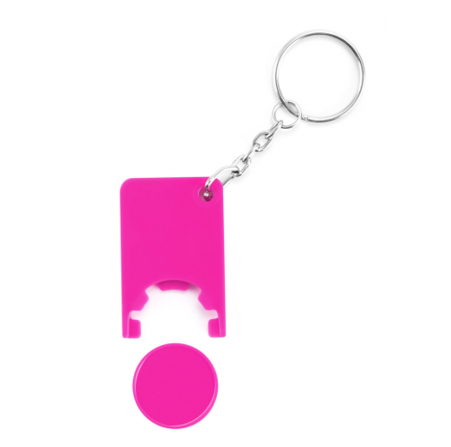 fucsia Llavero Moneda Beka