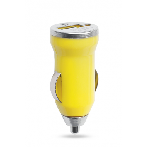 yellow Cargador Coche USB Hikal