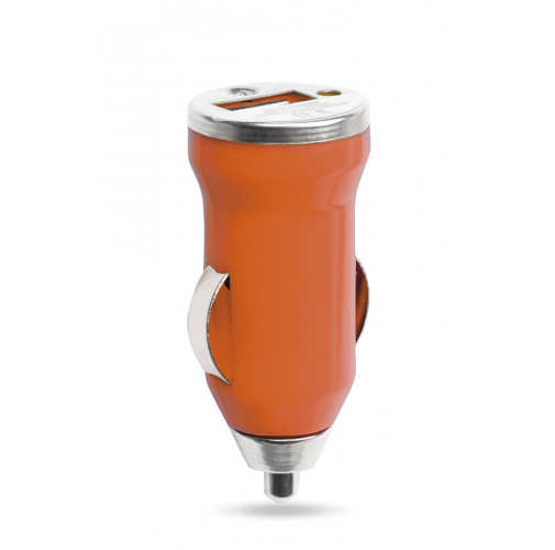 orange Cargador Coche USB Hikal