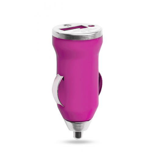 fucsia Cargador Coche USB Hikal