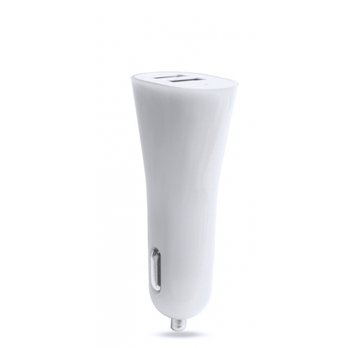 white Cargador Coche USB Heyon