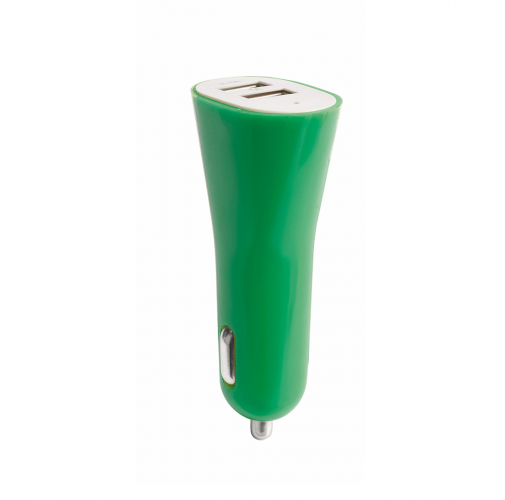green Cargador Coche USB Heyon