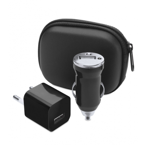 black Set Cargadores USB Canox