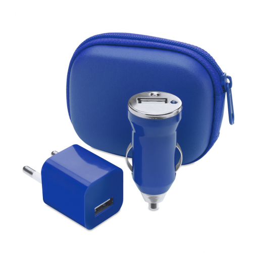 blue Set Cargadores USB Canox