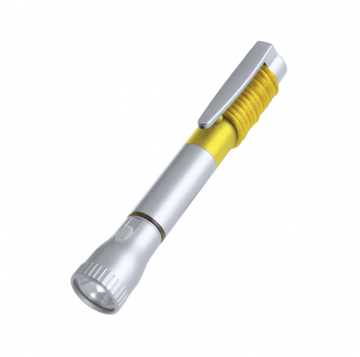 gris / amarillo Bolígrafo Linterna Mustap