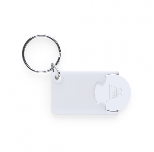 white Llavero Moneda Zabax
