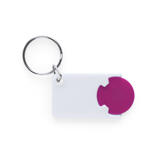 fucsia Llavero Moneda Zabax