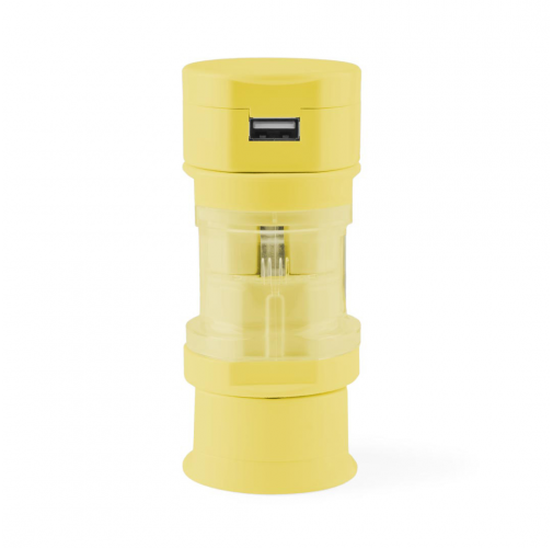 yellow Adaptador Enchufes Tribox