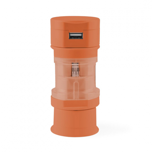 orange Adaptador Enchufes Tribox