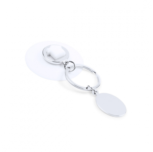white Llavero Moneda Halman
