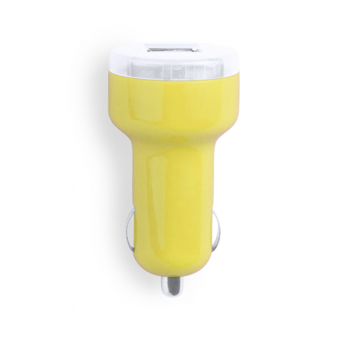 yellow Cargador Coche USB Denom