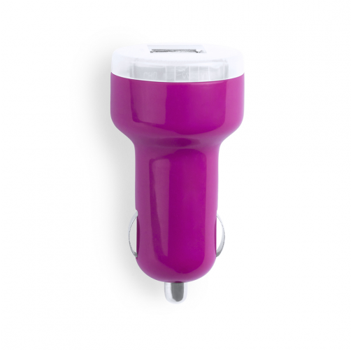 fucsia Cargador Coche USB Denom