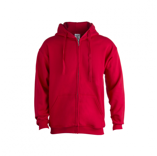 red Sudadera Adulto Capucha + Cremallera