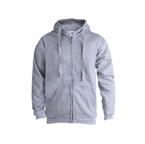 gray Sudadera Adulto Capucha + Cremallera