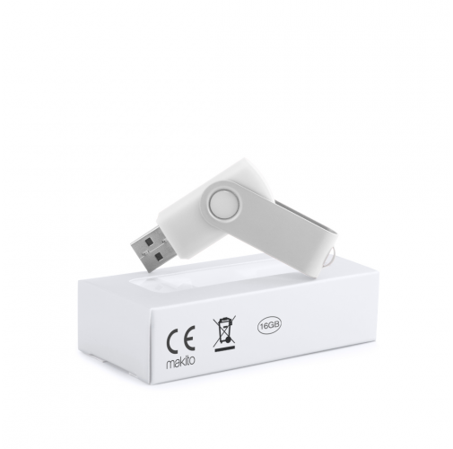 white Memoria USB Survet 16Gb