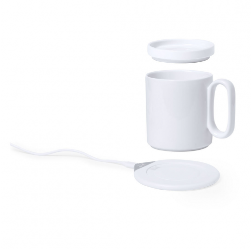 white Calentador Tazas Cargador Kalan