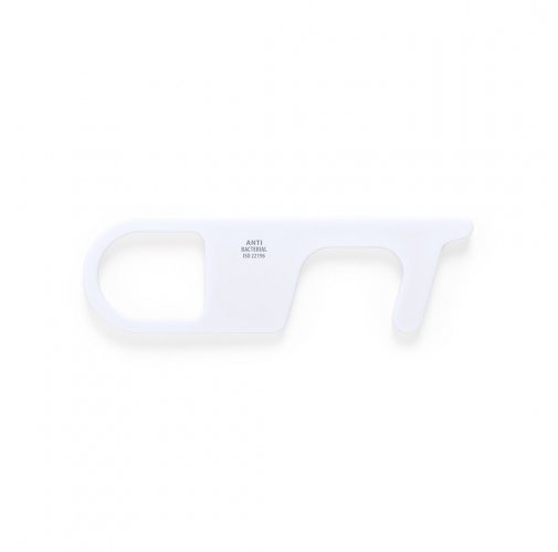 white Llavero Antibacteriano Anticontact Riken