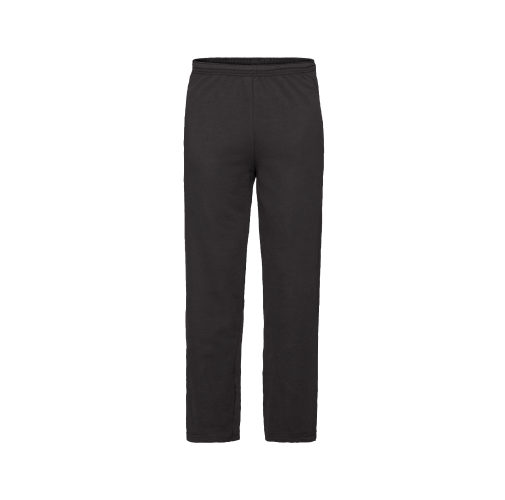 black Pantalón Lightweight Open Hem