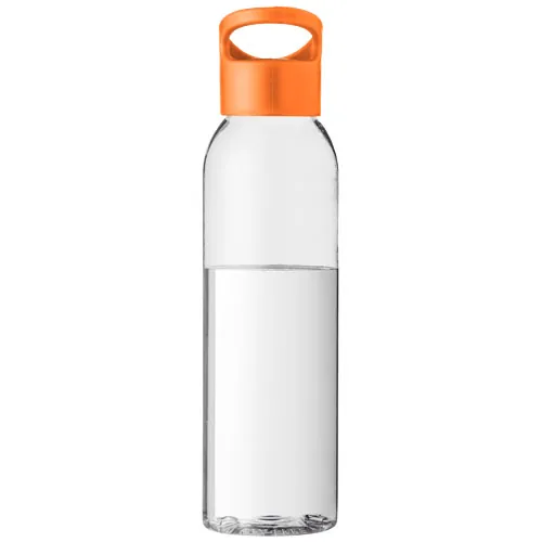 Botella de Tritan™ transparente con tapa de colores de 650 ml 