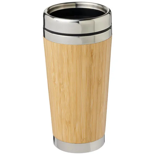 VASO DE 450 ML CON EXTERIOR DE BAMBÚ 