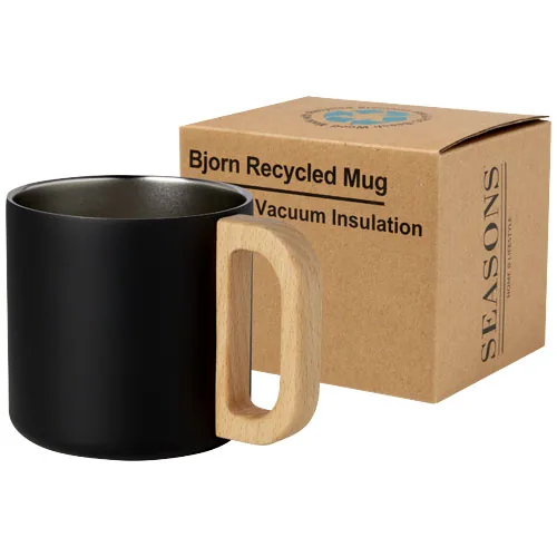 Taza de acero inoxidable reciclado con certificado RCS con aislamiento de cobre de 360 ml 