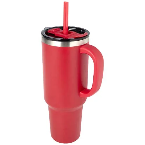 Vaso de cobre de 1200 ml con doble pared, pajita, aislamiento y certificado RCS 