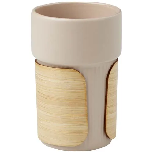 Vaso de 340 ml con funda de bambú 