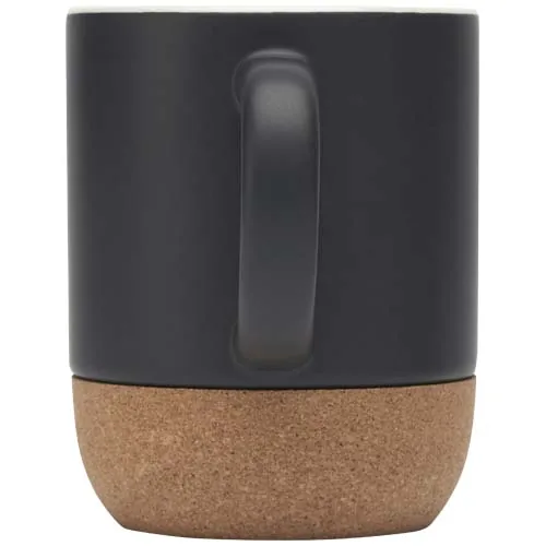 Taza de cerámica de 300 ml con detalles de corcho y acabado mate 