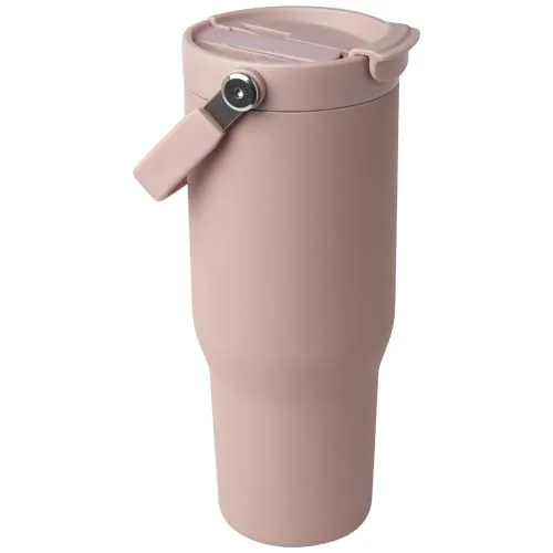 Vaso con aislamiento al vacío de cobre de acero inoxidable reciclado certificado RCS de 900 ml y con tapa de doble función 