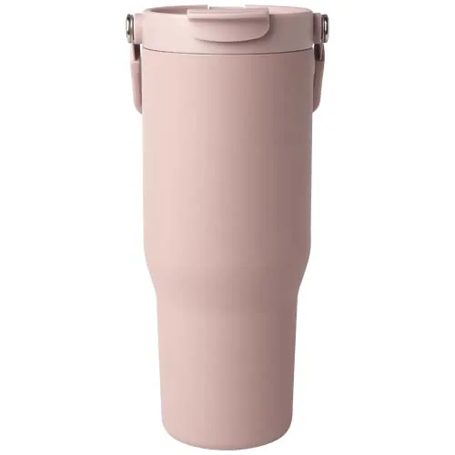 Vaso con aislamiento al vacío de cobre de acero inoxidable reciclado certificado RCS de 900 ml y con tapa de doble función 