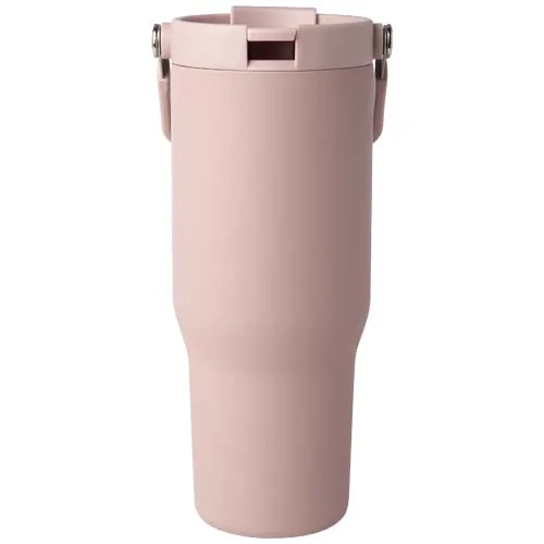 Vaso con aislamiento al vacío de cobre de acero inoxidable reciclado certificado RCS de 900 ml y con tapa de doble función 