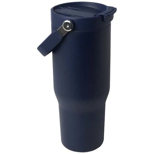 Vaso con aislamiento al vacío de cobre de acero inoxidable reciclado certificado RCS de 900 ml y con tapa de doble función 