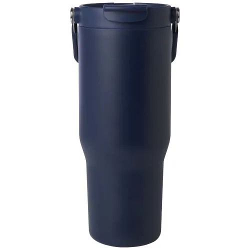 Vaso con aislamiento al vacío de cobre de acero inoxidable reciclado certificado RCS de 900 ml y con tapa de doble función 