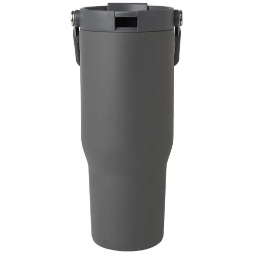 Vaso con aislamiento al vacío de cobre de acero inoxidable reciclado certificado RCS de 900 ml y con tapa de doble función 