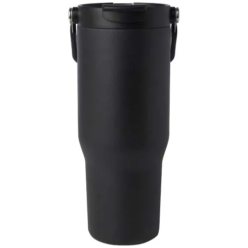 Vaso con aislamiento al vacío de cobre de acero inoxidable reciclado certificado RCS de 900 ml y con tapa de doble función 