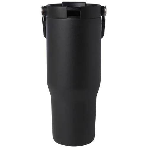 Vaso con aislamiento al vacío de cobre de acero inoxidable reciclado certificado RCS de 900 ml y con tapa de doble función 