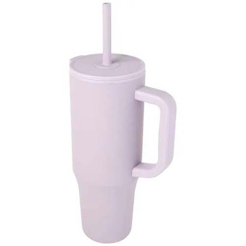 Vaso con aislamiento de 900 ml con certificado RCS y pajita de silicona 