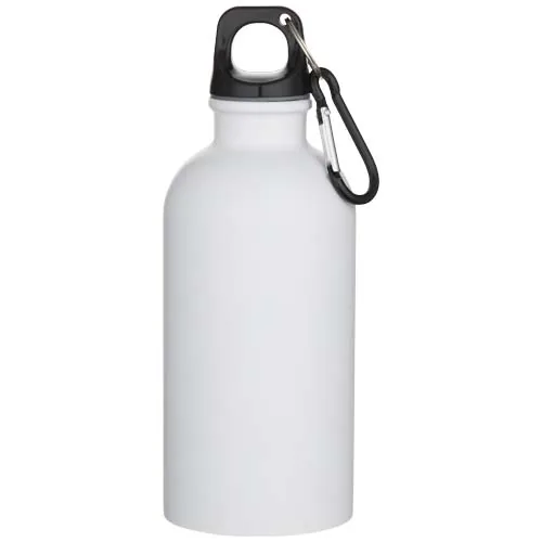 Botella de 400 ml de acero inoxidable mate con certificado RCS de una sola pared con mosquetón 