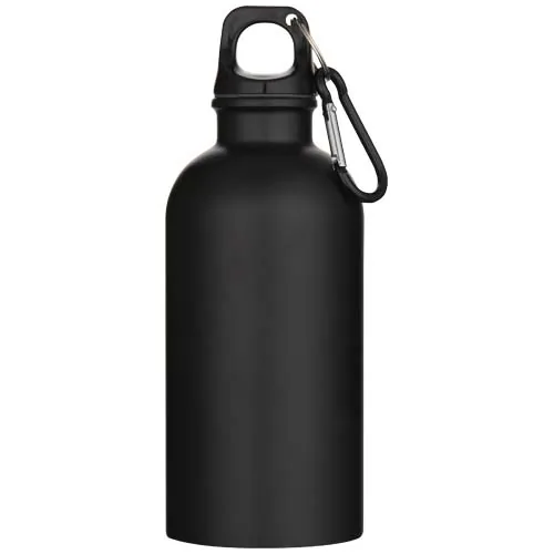 Botella de 400 ml de acero inoxidable mate con certificado RCS de una sola pared con mosquetón 