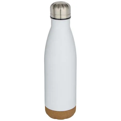 BOTELLA DE 500 ML DE ACERO INOXIDABLE CON AISLAMIENTO Y DOBLE PARED CON DETALLES DE CORCHO 