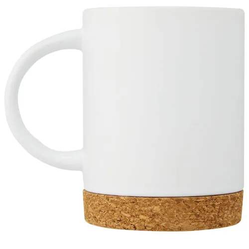 Taza de cerámica de 425 ml con base de corcho 